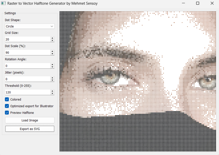 Raster to Vector Halftone Generator - Pixel N Pixel